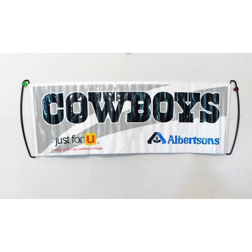 Dallas Cowboys Defense Retractable Banner 27x9.5 Double-Sided Albertsons Logo